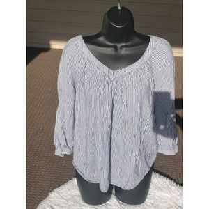 St. Johns Bay Blue and White Top PL